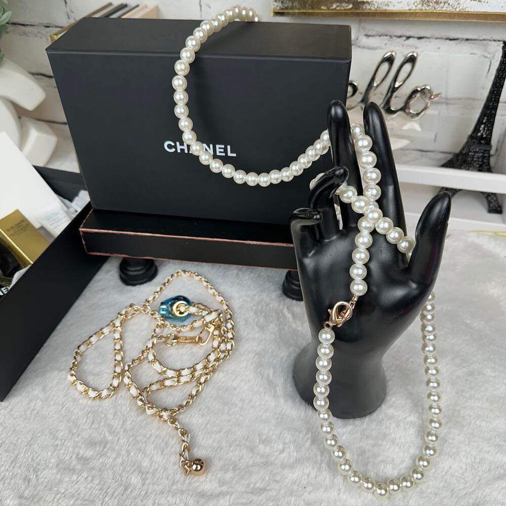 Chanel pink leather phone case pouch crossbody bag with chains CUTE - Picture 10 of 12